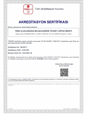 İş Hijyeni Ortam Ölçümü Türkak Belgemiz