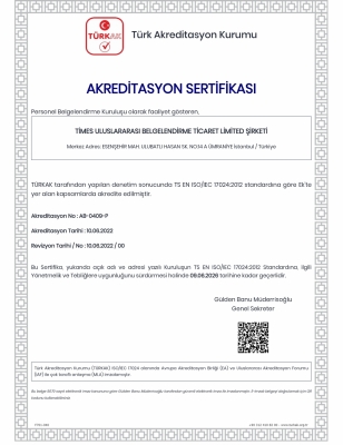 Muayene Akreditasyon Sertifikası